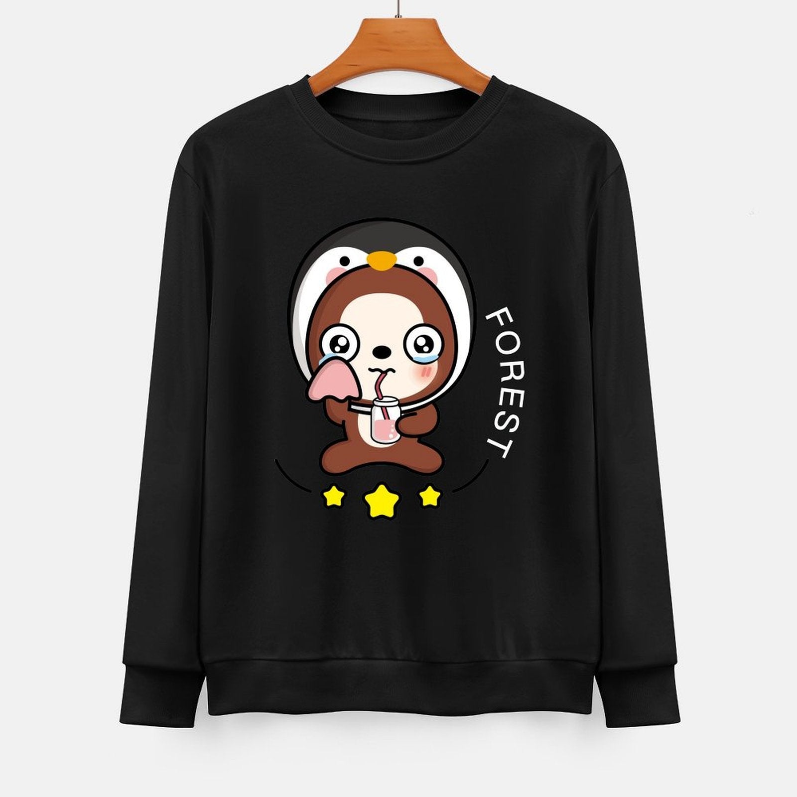 Front Patterned Long Sleeve TopNeutral Neat